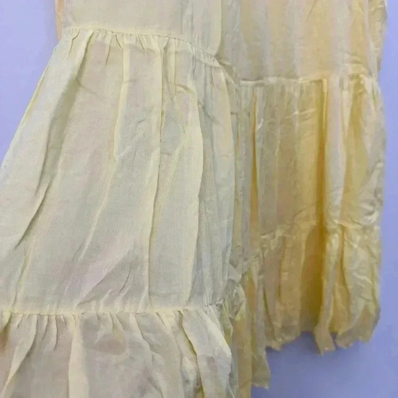 Wilfred  La Boheme Sidonie Tiered Ruffle Feminine Babydoll Mini Dress Yellow S - Picture 6 of 14